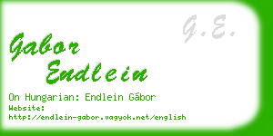 gabor endlein business card